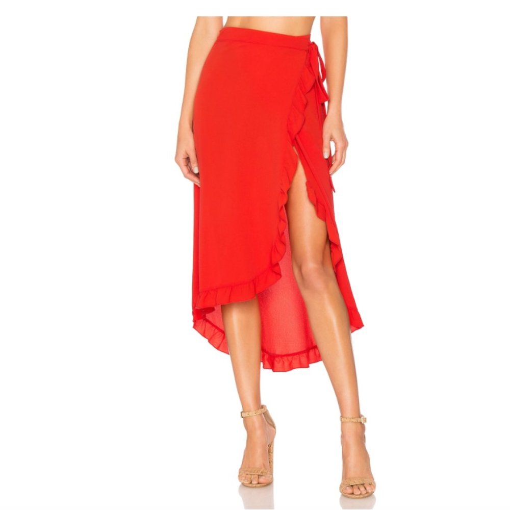 Like Brand New! Ellejay Emma Skirt in Red